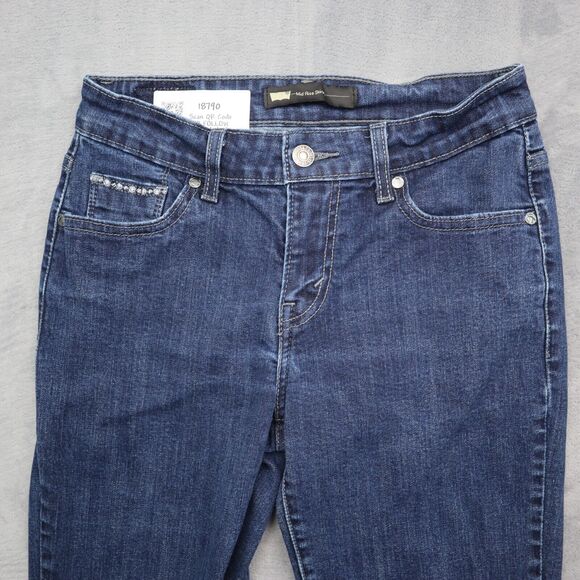 Levi Strauss And Co Pants Womens Blue Button Zip Mid Rise Skinny Denim Jeans - Picture 10 of 16